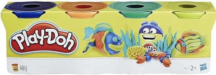 Produktbild Play-Doh Knete 4er Pack Blau, Orange, Gelb, Grün
