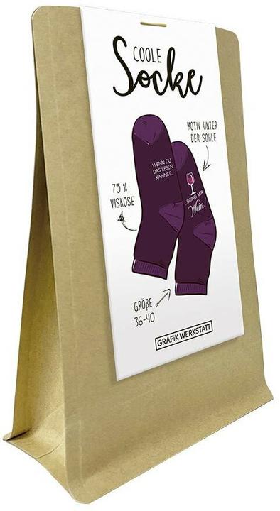 Actual product image Cool sock - Wine - Size 36-40 - by (36 - 40)