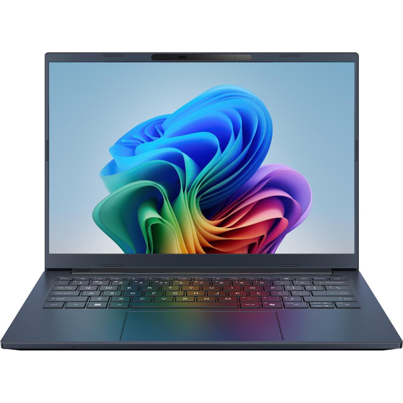 Acer Aspire 14 AI (14", 512 GB, 16 GB, Englisch International, Snapdragon X X1-26-100), Notebook, Bl