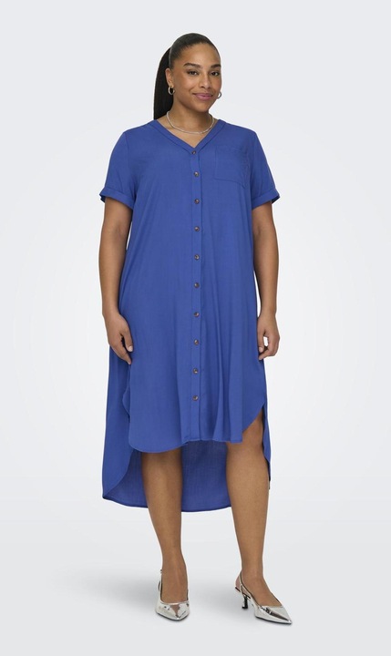 Produktbild Only Locker geschnittenes Curvy Blusenkleid Hemdblusenkleid (46)