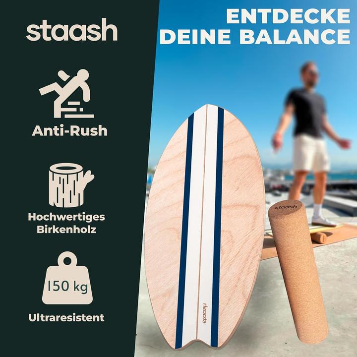 Staash Balance Board Starter Kit für Fitness & Training Staash Balance Board Starter Kit für Fitness & Training