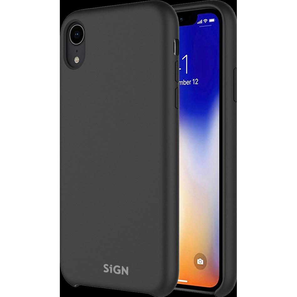 SIGN Liquid Silicone Case for iPhone XS Max - Black (Apple iPhone XS Max), Smartphone Hülle, Schwarz