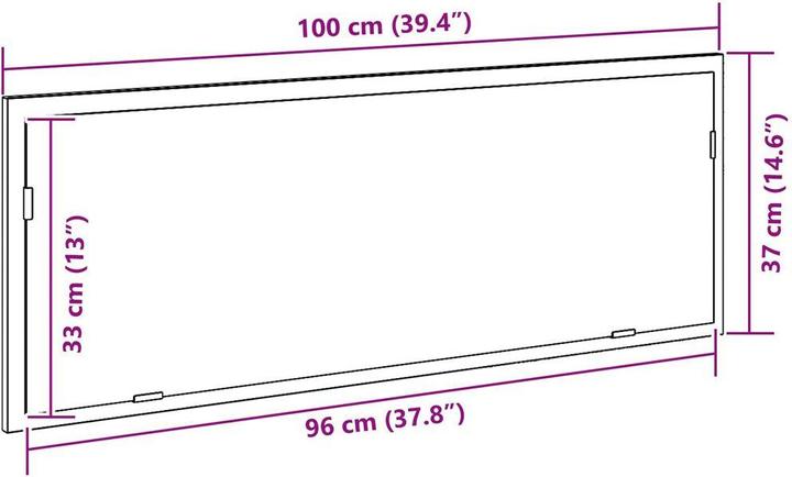 Immagine prodotto vidaXL Badezimmer Spiegel (8.50 x 37 cm)