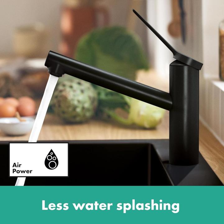 Actual product image hansgrohe Kitchen mixer with single-lever mixer Zesis M33 black 74802670