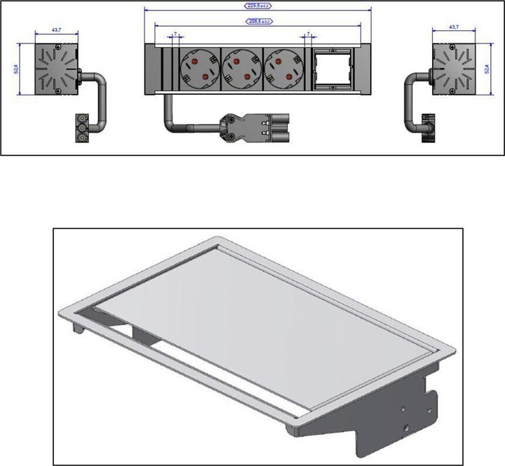 Produktbild Bachmann CONEO Set 3xCEE7/3 1xCM Power (3 x, CEE 7/3, 0.20 m)