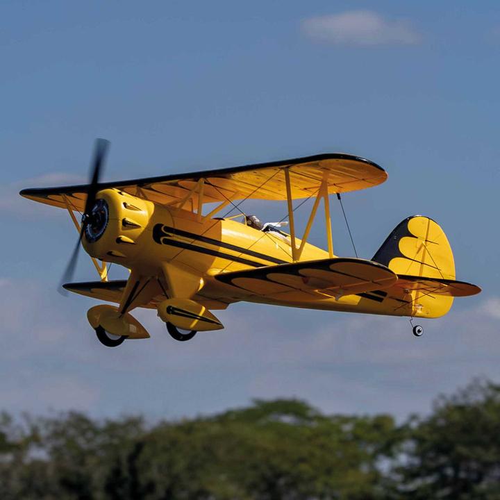 Image du produit E-Flite FLUGZEUG WACO Yellow 550mm EP BNF UMX mit AS3X & SAFE Select