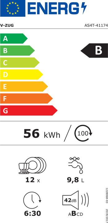Energie-Label V-ZUG AdoraSpülen V4000 VGO