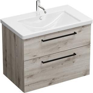 burgbad, Badmöbelset, Eqio Keramik-Waschtisch inklusive Waschtischunterschrank, Breite 830 mm