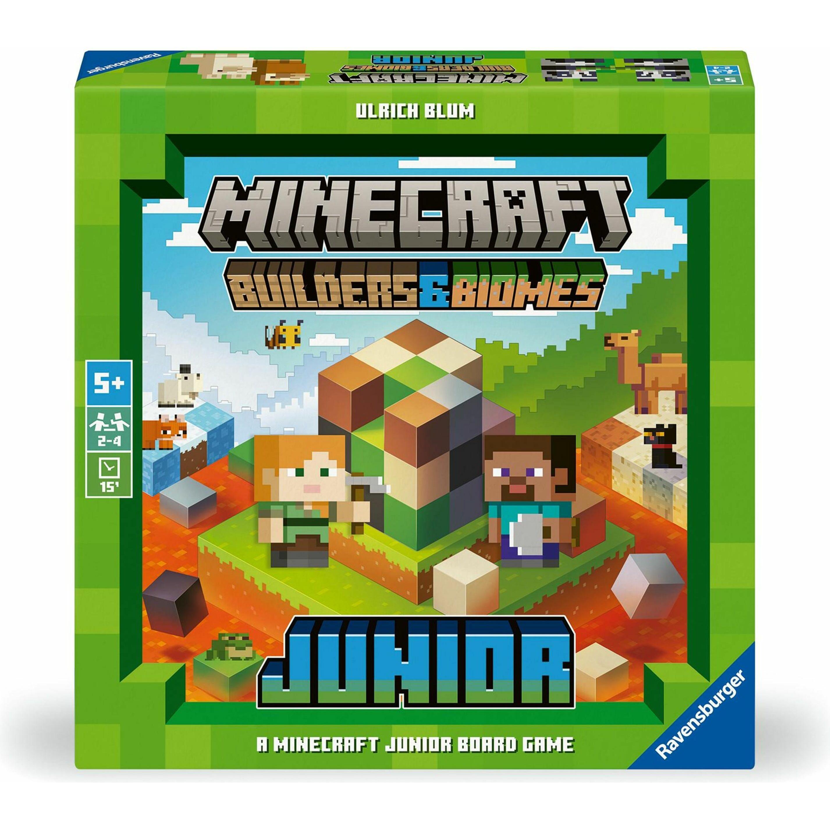 Ravensburger 24615 Minecraft Builders & Biomes Junior - Gioco cooperativo per bambini dai 5 anni per (Italiano, Tedesco, Inglese, Portoghese, Francese