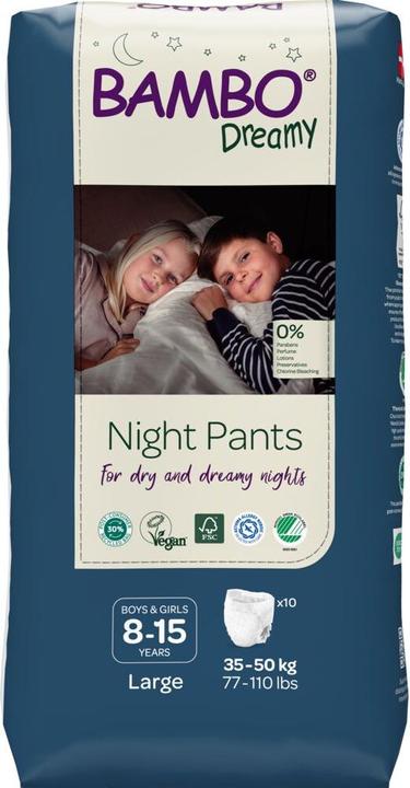 Actual product image Bambo Night Pants (Size L, Monthly box, 10 Piece)