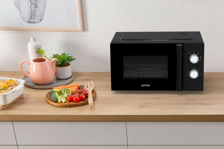Actual product image Gorenje MO20E2BH Microwave Oven, Free Standing, Capacity 20 L, Power 800 W, No Ddisplay, Black (20 l)