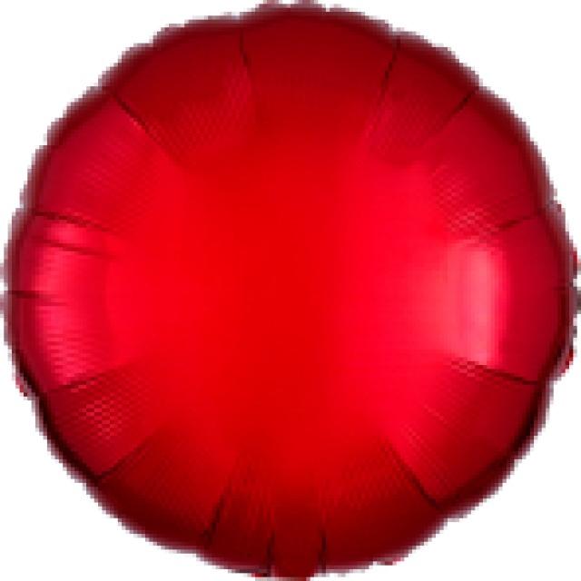 Magni Folienballon rund D43cm rot-metallic