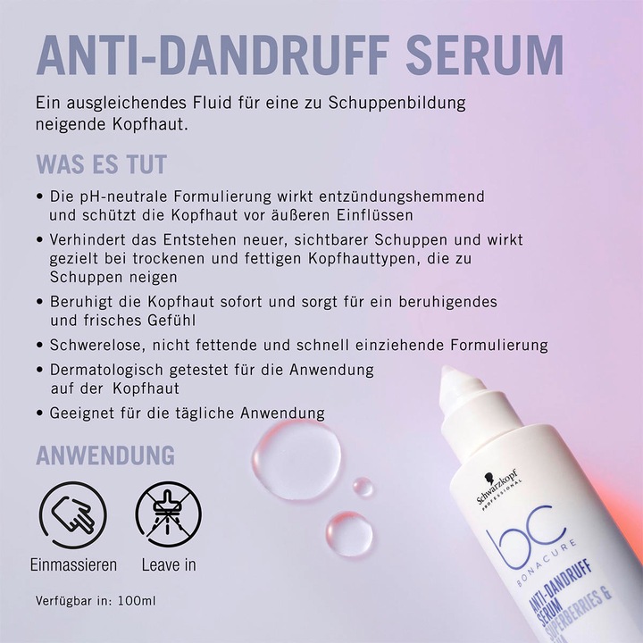 Actual product image Schwarzkopf BC Scalp Care - Anti-Dandruff Serum (100 ml)