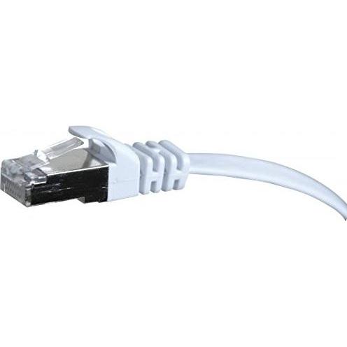 Exertis Connect Patchkabel, flach, U/FTP, CAT.6, weiß, 20,0 m Superflaches Patchkabel z.B. für die Verlegung unter T (U/...