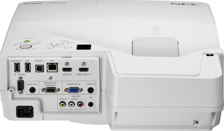 Produktbild NEC UM301W Ultra-short throw Projector LCD incl.wall mount WXGA 3000ANSILumen (WXGA, 3000 lm, 0.36:1)
