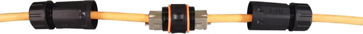 Actual product image EFB Elektronik RJ45 Cat.6A IP68 Feed-through Coupling Socket/Socket Connecting Sleeve (Network coupling)
