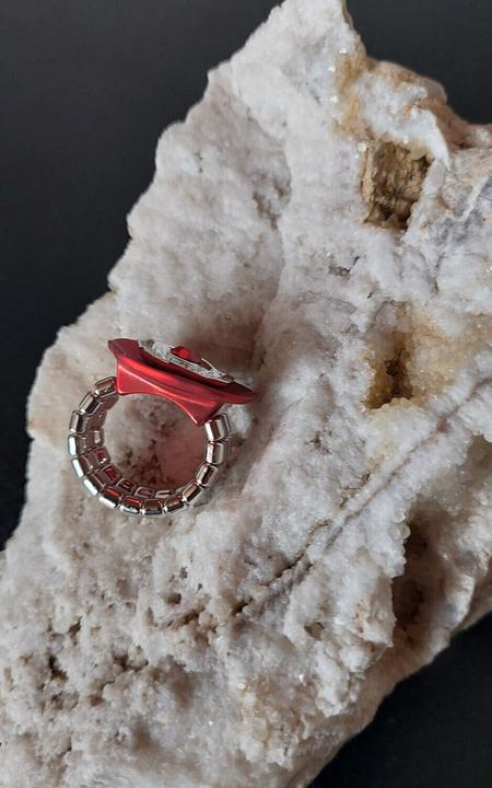 Immagine prodotto Signé Anello Signè da donna elastico in argento rodiato Taglia Unica Rosso No.20 (18, 19, 20, 21)