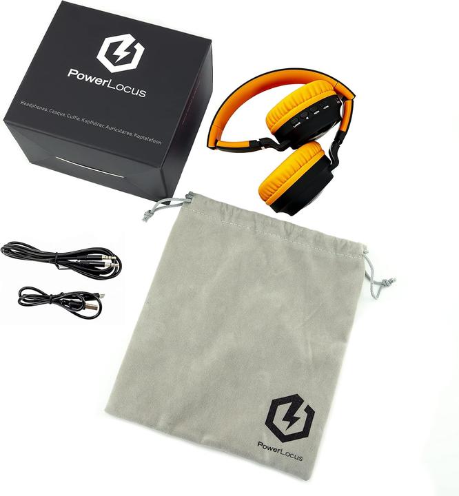 Produktbild PowerLocus Buddy Bluetooth-Kinderkopfhörer black/orange