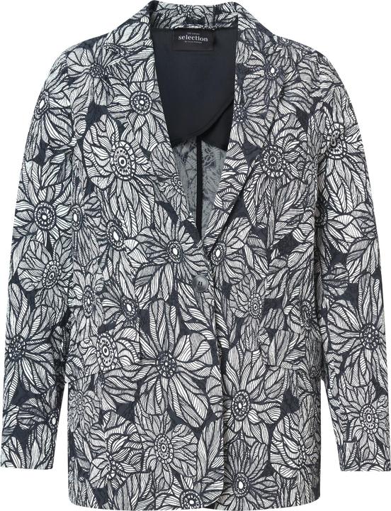 Immagine prodotto Ulla Popken Blazer di jacquard con revers e maniche lunghe (54)