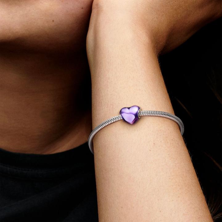 Immagine prodotto Pandora Ciondolo a cuore viola metallizzato (Argento 925, Smalto)