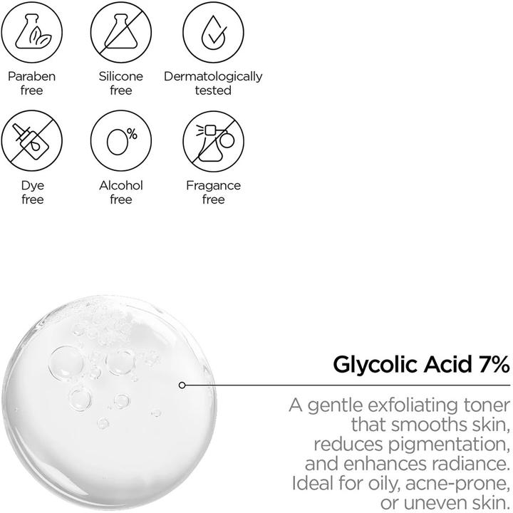 Produktbild Just Glykolsäure 7 250ml (Reinigungslotion, 250 ml)