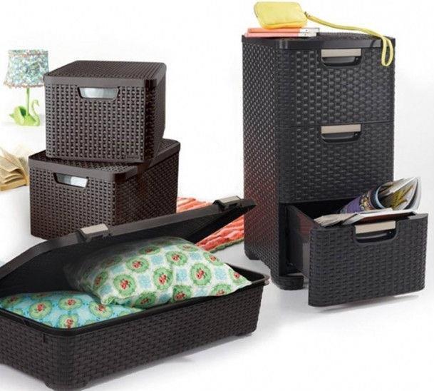 Actual product image Curver Storage Box, Dark Brown (44.5 x 33 x 25 cm, 30 l)