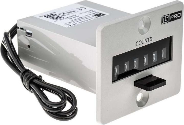 RS PRO Electromech Impulse Counter 56x48mm 230V