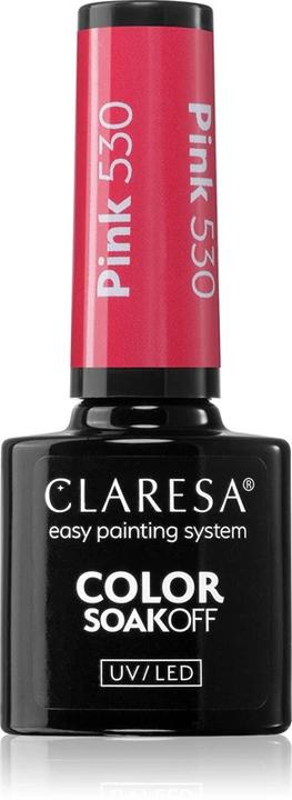 Produktbild Claresa UV LED Nagellack Kollektion Hybrid Maniküre Soak Off - 5ml Rosa Farbe Nr. 530 (Nr 530, Pink 530, Gel-Effekt Nagellack, UV-Gel Lack)