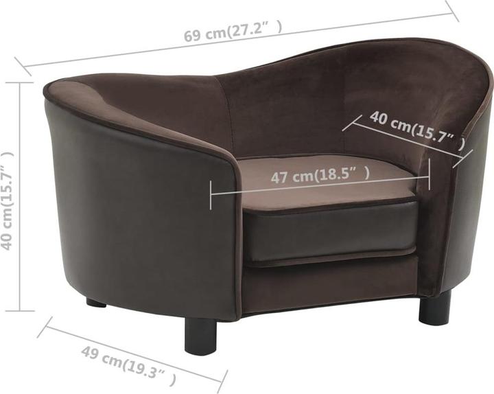 Produktbild vidaXL Hundesofa (Hund)