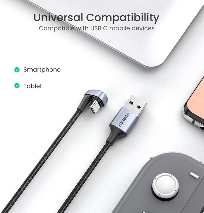 Actual product image Ugreen USB C – USB A (2 m, USB 2.0, 18 W)