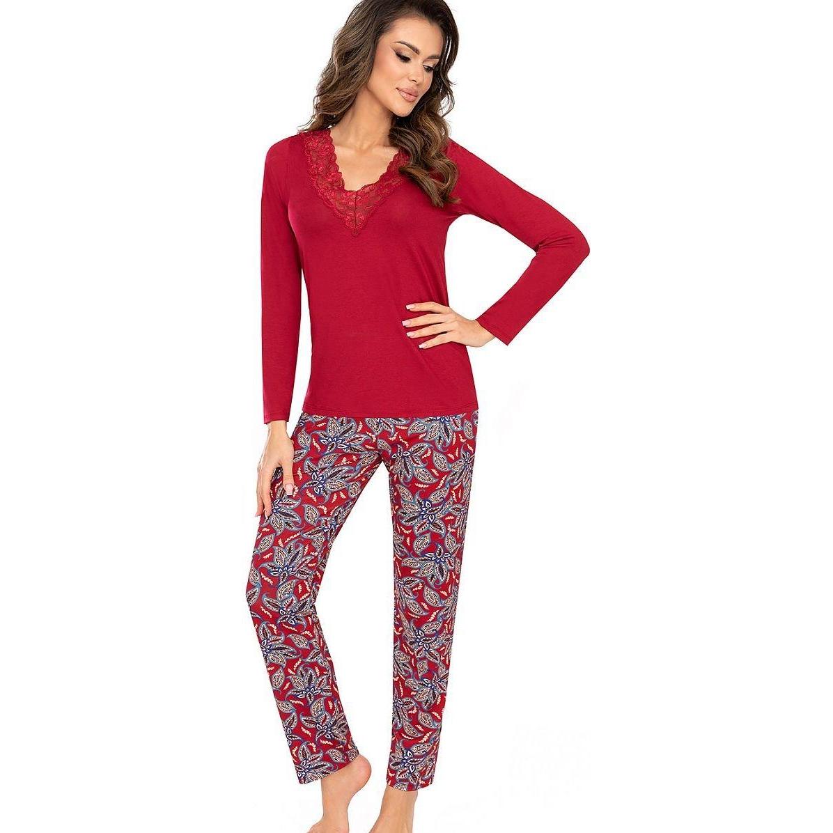 Donna, Damen, Pyjama, Pyjama, Rot, (44)