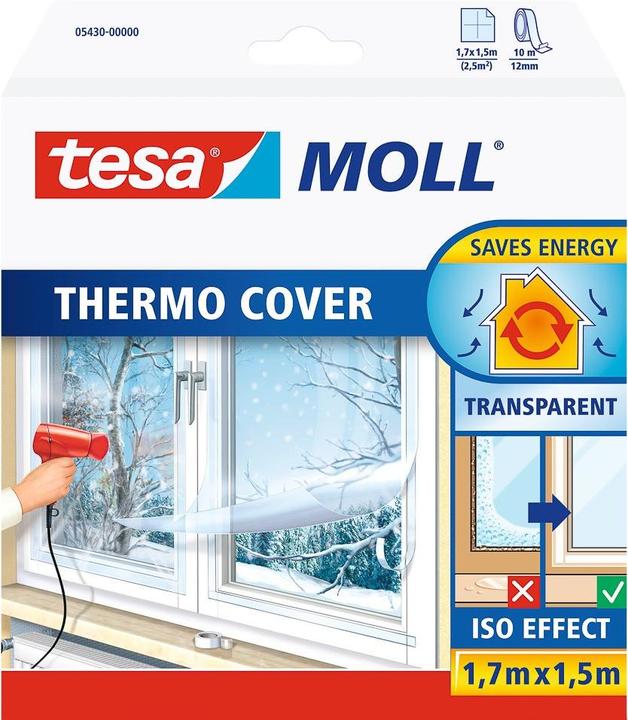 Actual product image tesa tesamoll THERMO insulating film for thermal insulation on windows