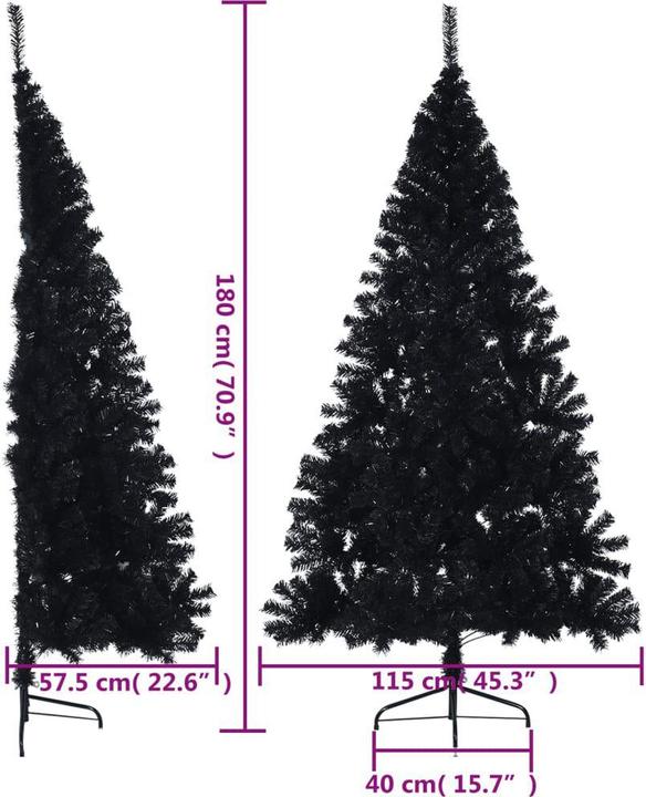 Produktbild vidaXL Künstlicher Halb-Weihnachtsbaum (180 cm)