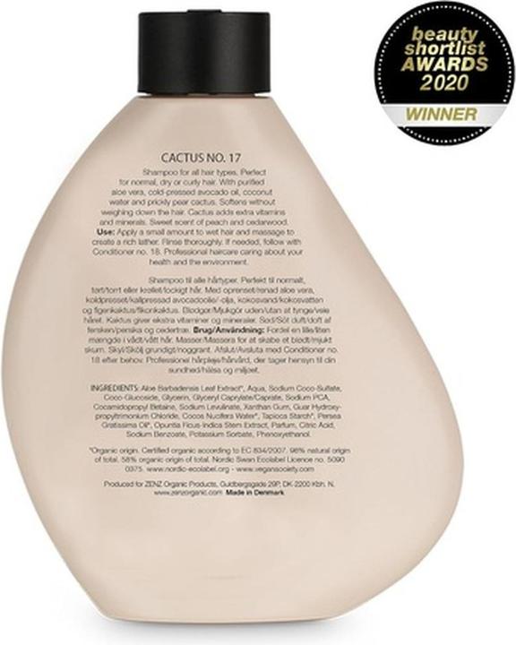 Actual product image Zenz Organic Cactus No. 17 - 250 ml (250 ml, Liquid shampoo)