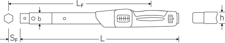 Image du produit Stahlwille Clé dynamométrique pour Einste (1/4", 25 - 130 Nm)