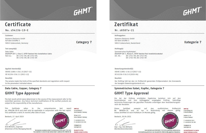 Productafbeelding Digitus Netwerkkabel (S/FTP, CAT7, 100 m)