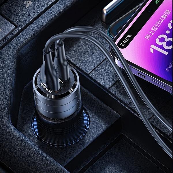 Image du produit Usams Ład. sam. C36 USB+USB-C 95W Fast Charge czarny/black CC176CC01 (US-CC176)