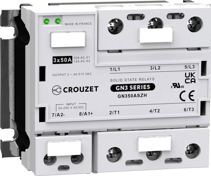 Produktbild Crouzet Halbleiterrelais GN350ASZH 50A Schaltspannung (max.): 510 V/AC Spezieller Nulldurchgang 1St