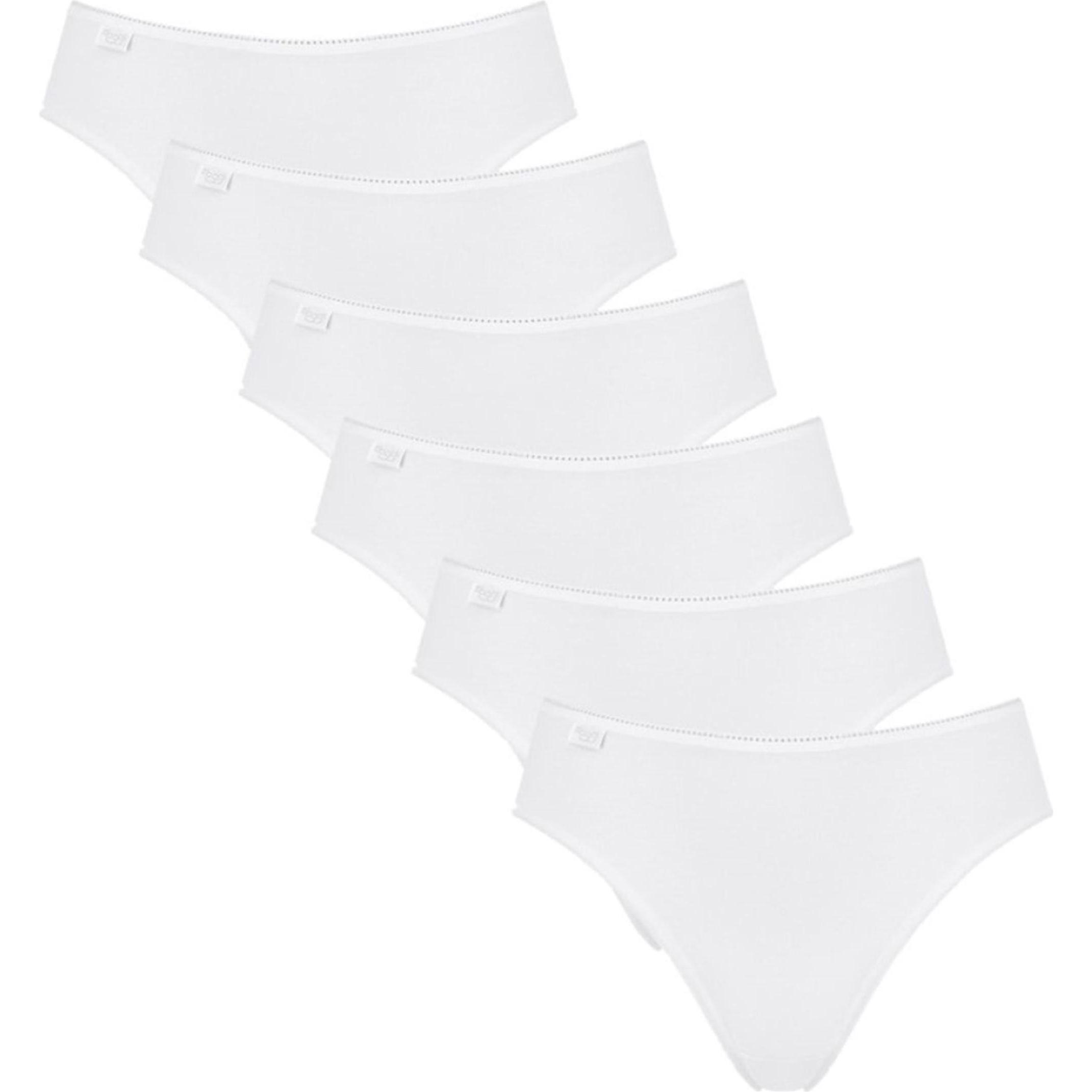 Sloggi, Damen, Unterhosen, 6er Pack 24/7 Cotton Tai Slip, Weiss, (38, 6er Pack)