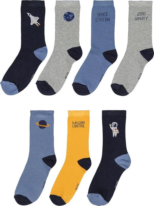 Produktbild La Redoute Collections 7er-Pack Socken mit Weltraum-Motiven (7er Pack, 27, 30)