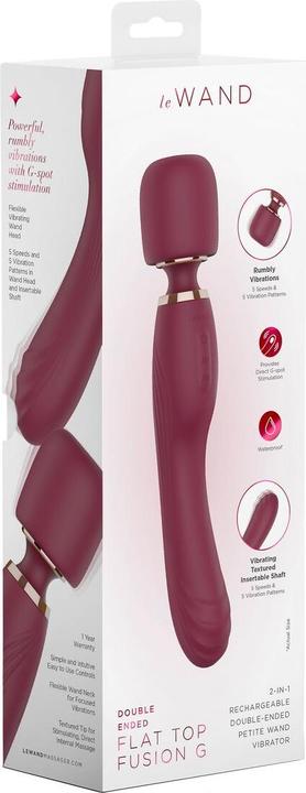 Actual product image Le Wand Flat Top Fusion G 2-In1 Double Ended Wand Vibrator