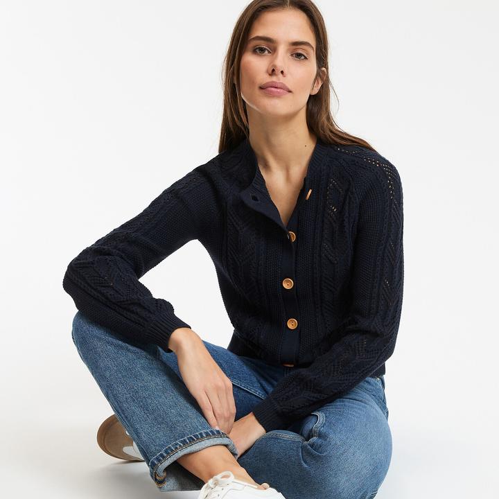 Produktbild La Redoute Collections Cardigan aus Pointelle-Strick (XXL)