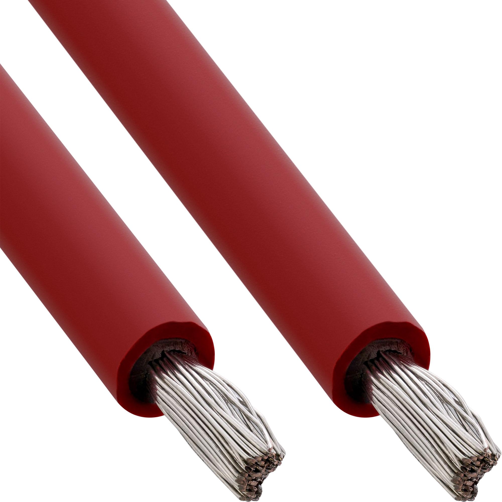 InLine, Zubehör Solarenergie,  Solar Installationskabel Meterware H1Z2Z2-K 6mm² rot 25m (Solarkabel)