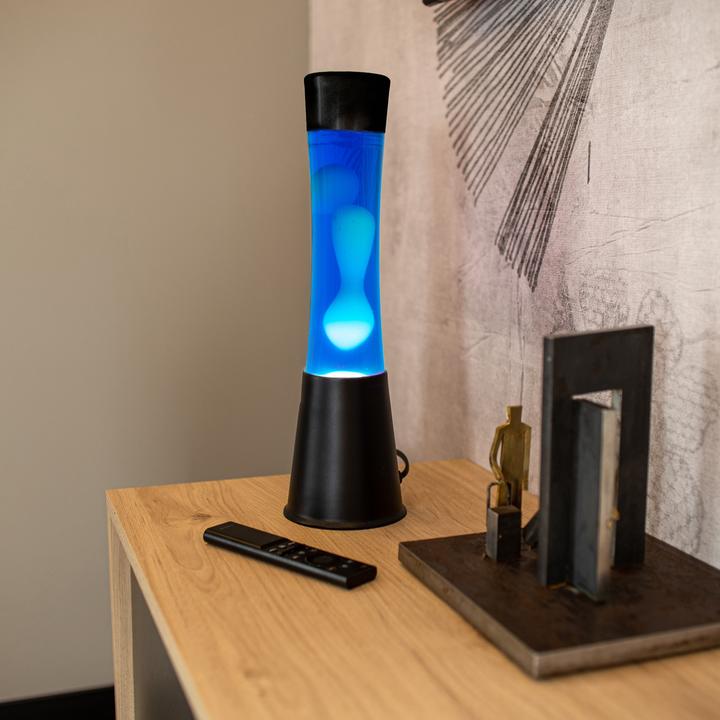 Image du produit Fisura Lampe à Lave LED - noir et cyan - par (E14, E27)