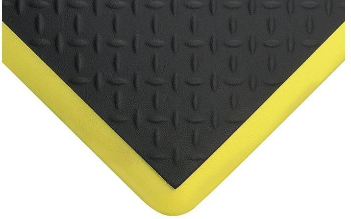 Produktbild Coba Europe Schwarz, Gelb Anti-Ermüdungsmatte Antirutsch Rautenprofil, SED01, Einzelne, 900mm x 1.2m (900 x 1200 mm)