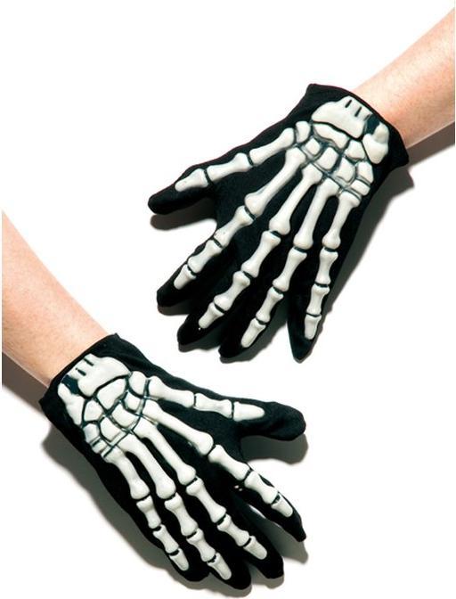 Produktbild Rubies Skelett Handschuhe mit Applikation
