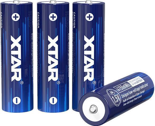 Actual product image Xtar Wiederaufladbare Batterien R06 / AA 1 5V 2500mAh (Box mit 4 Stück) mit Schutz (4 pcs., AA, 2500 mAh)