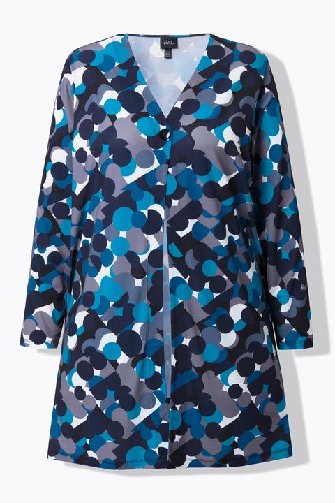 Actual product image Ulla Popken Matte Jersey Polka Dot One Button Jacket (68)