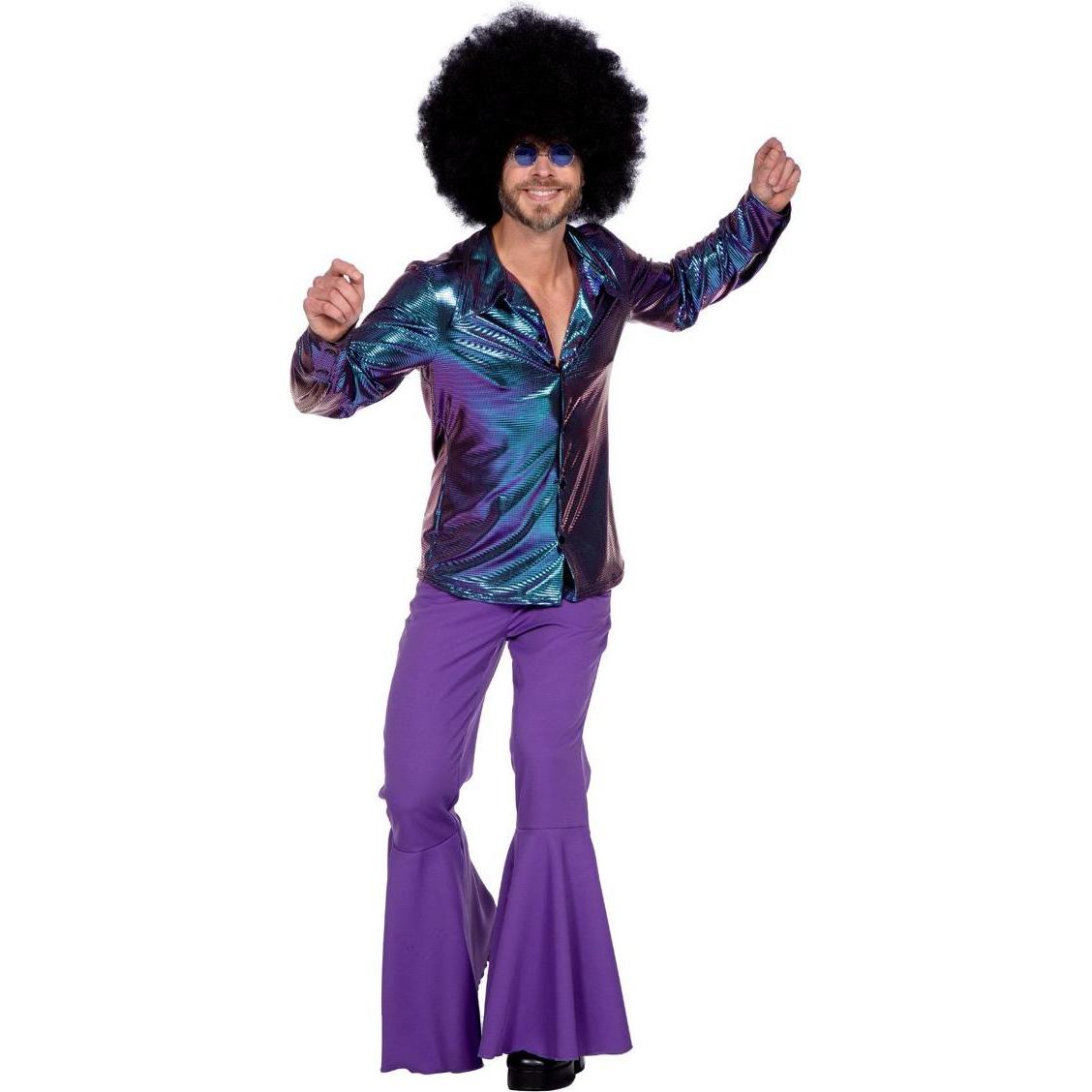 Thumbnail - Metamorph 70er Jahre Hemd Disco Dancer lila (XL)