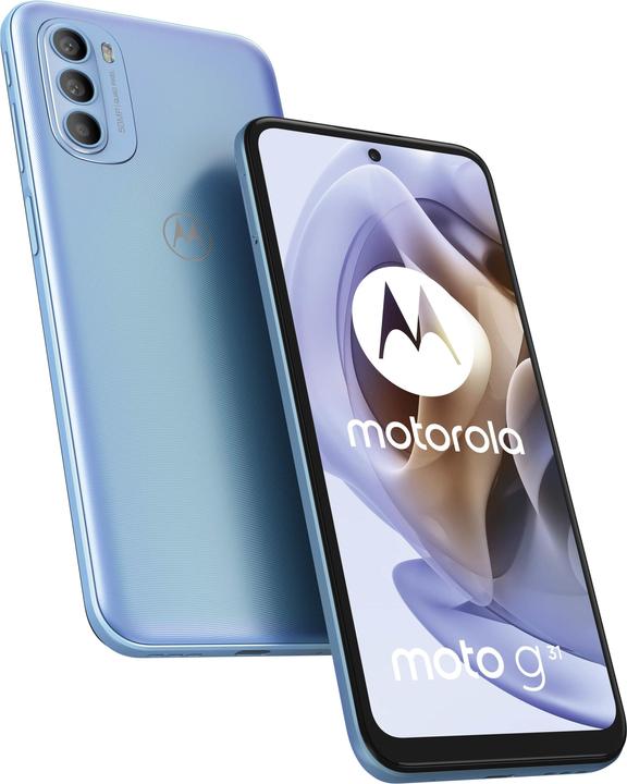 Actual product image Motorola Moto G31 (64 GB, Baby Blue, 6.40", Hybrid Dual SIM, 4G)